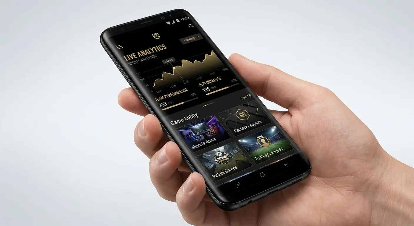 Vista general de la app Bwin en un smartphone Android