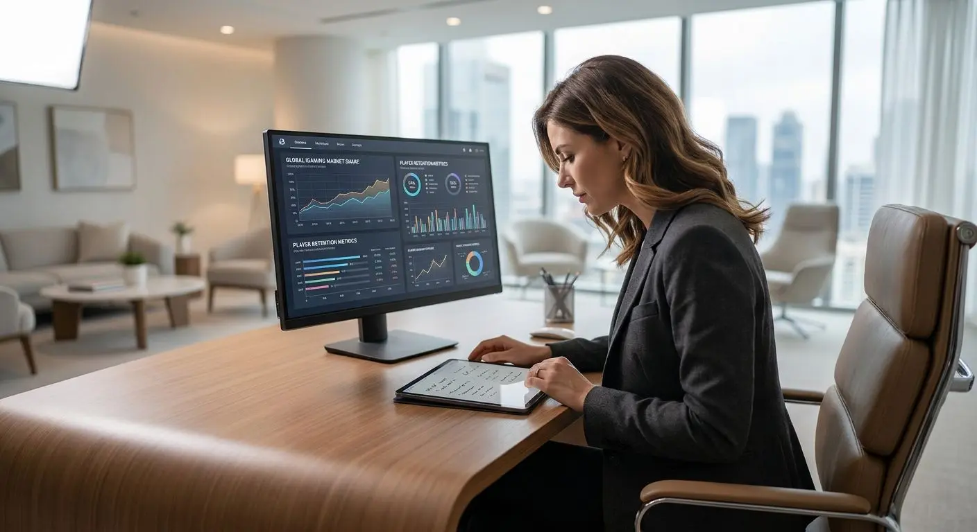 Experto analizando datos y condiciones promocionales en entorno profesional
