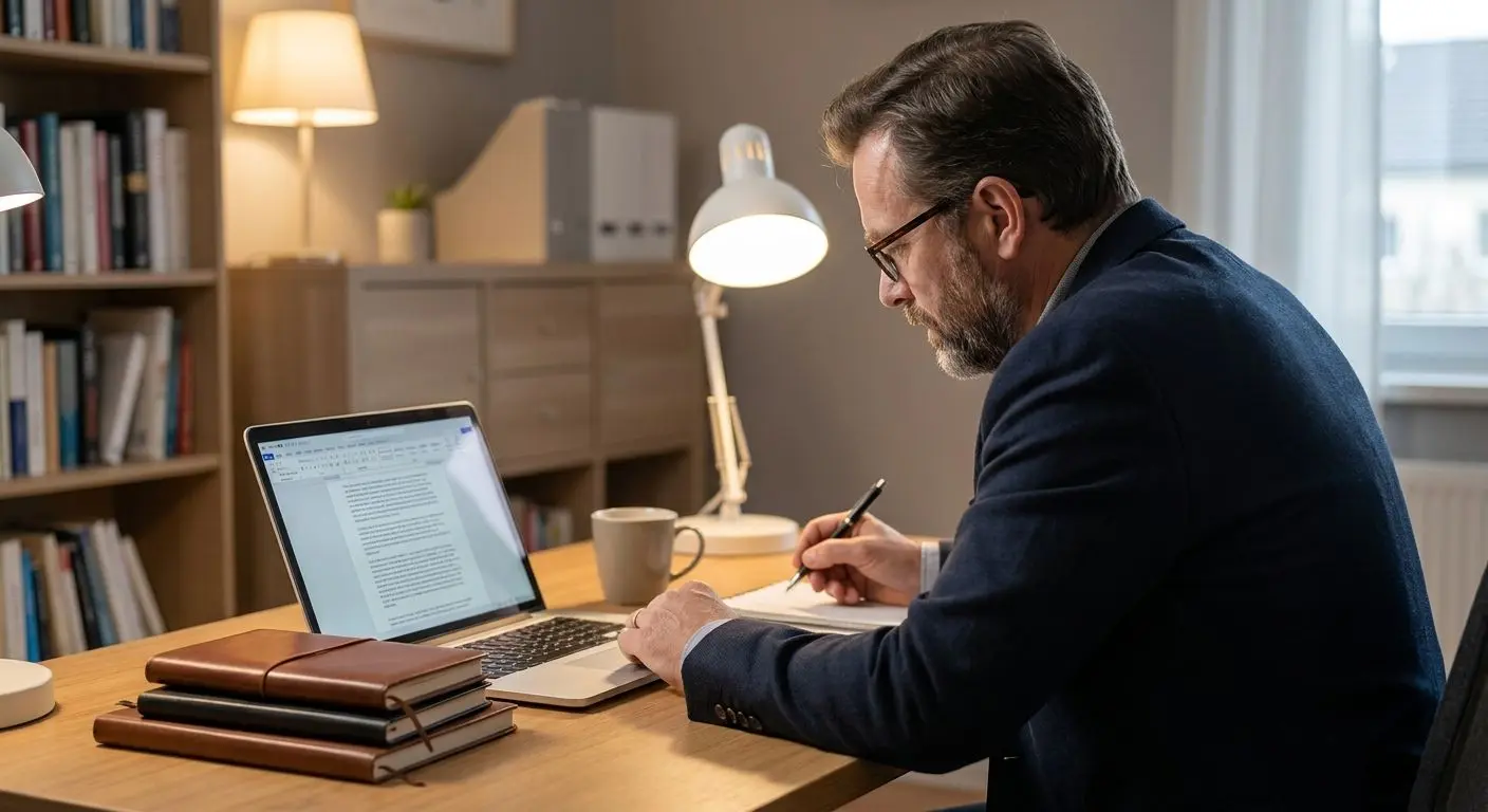 Analista digital en entorno profesional de trabajo