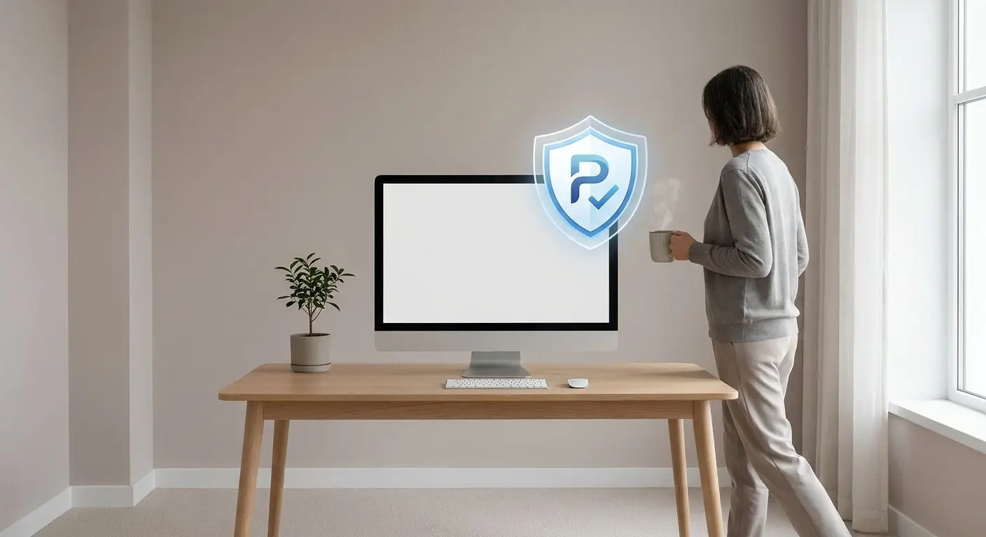 Protección y descanso en juego responsable Escudo de protección y usuario haciendo una pausa del juego