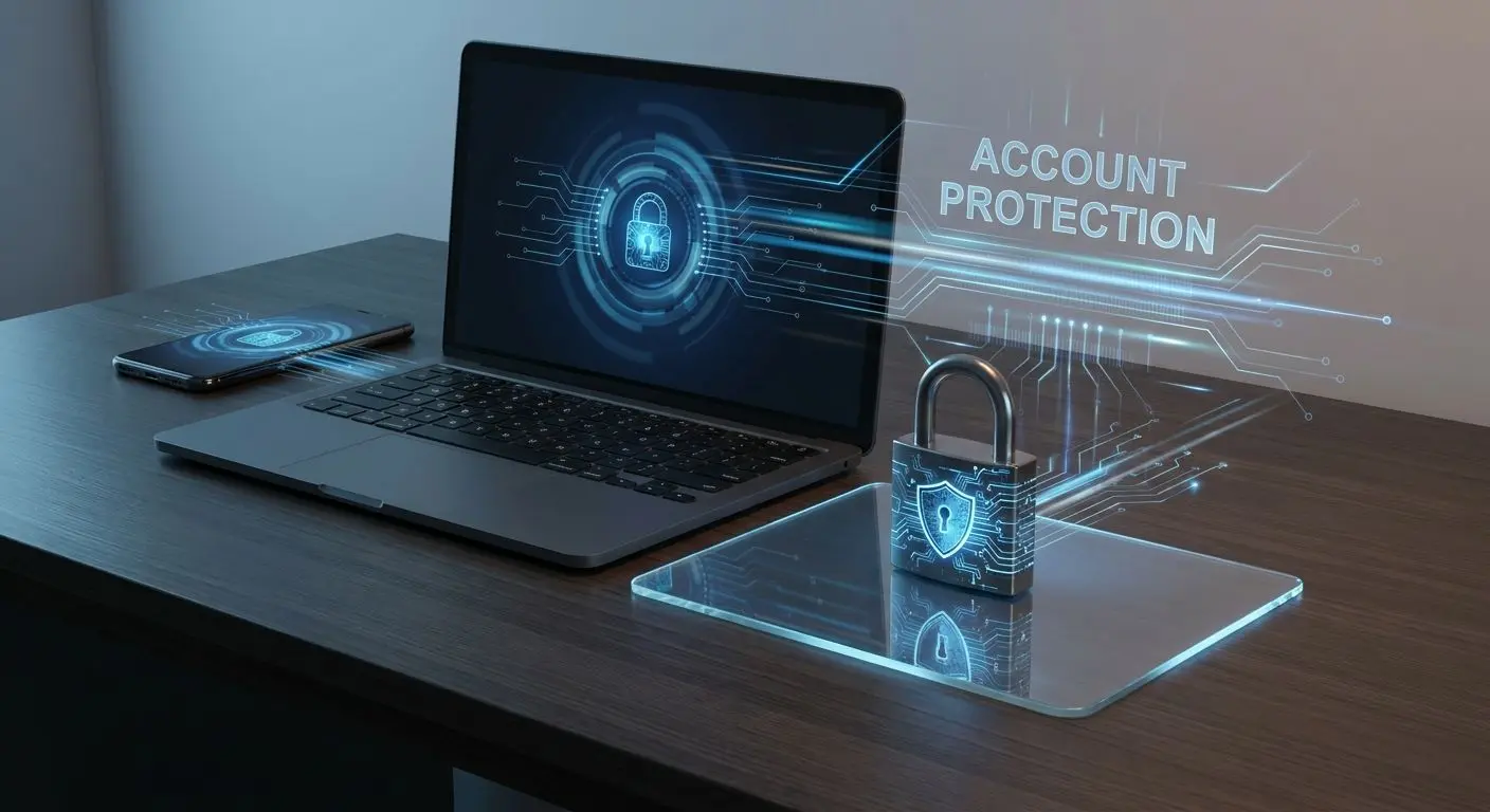 Seguridad digital para proteger el acceso a la cuenta Protección de cuenta y acceso seguro en dispositivos digitales