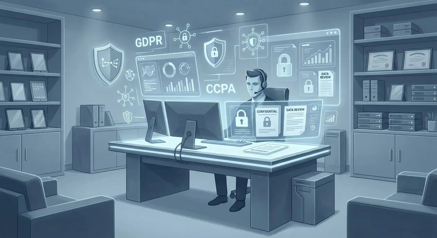 Ilustración de experto en privacidad y datos