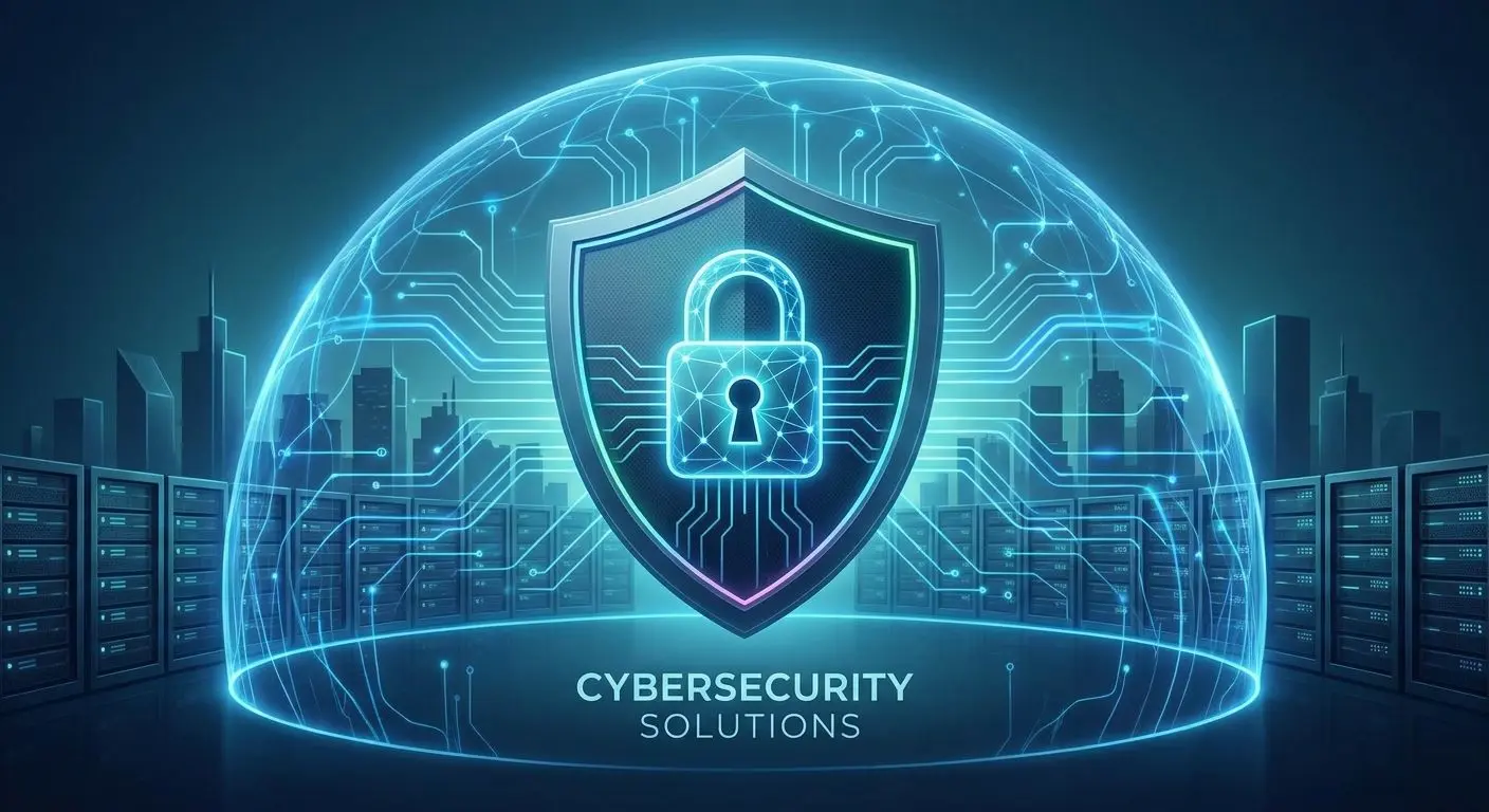 Ilustración de ciberseguridad y protección de datos