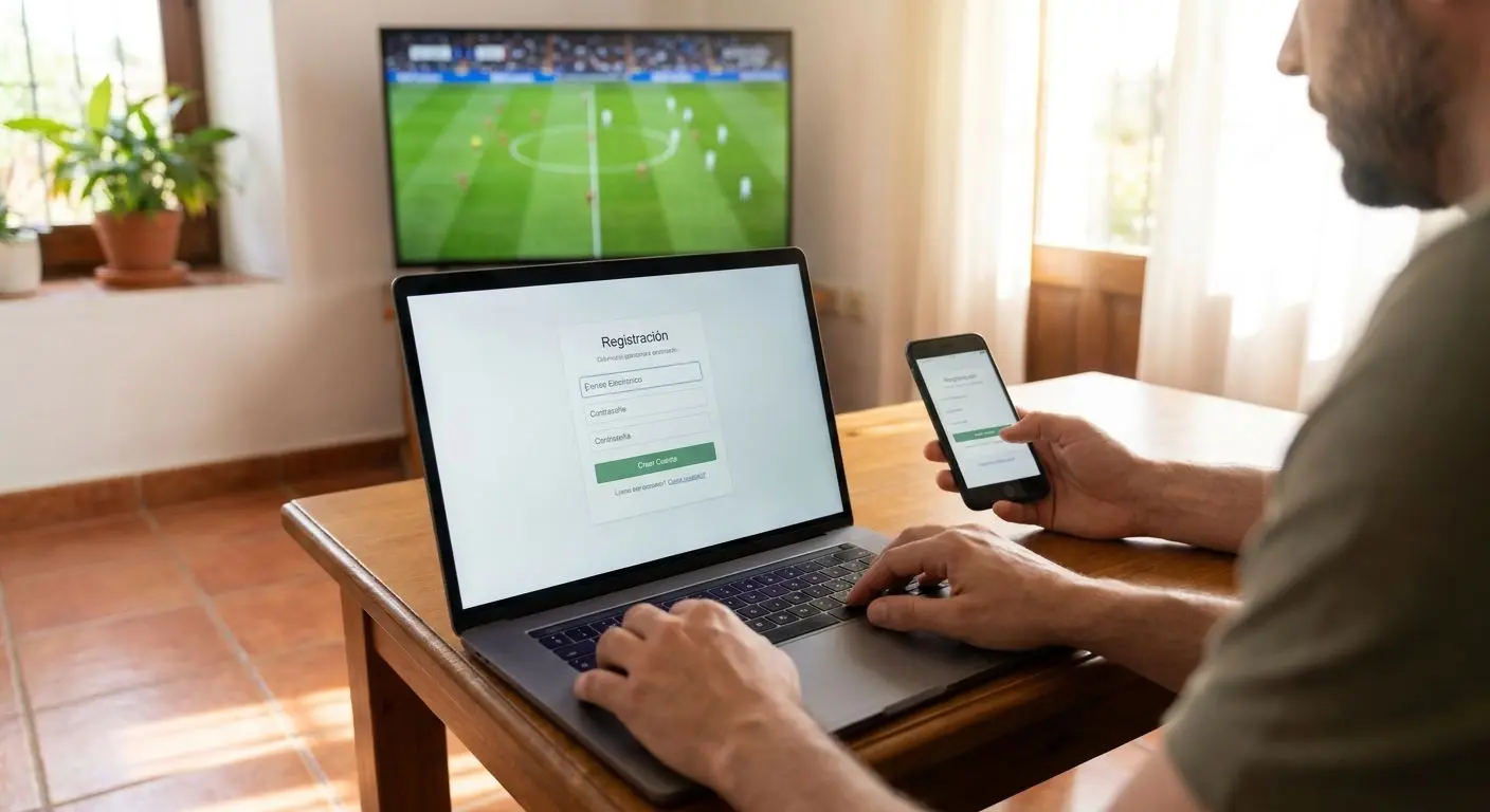 Proceso de registro online desde ordenador y móvil en España