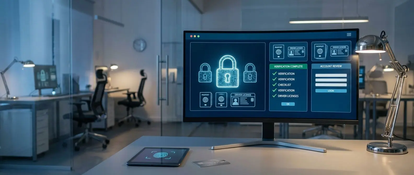 Revisión de seguridad y verificación de cuenta Escena de seguridad y verificación de cuenta para retiros online